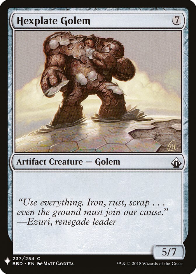 Hexplate Golem [Mystery Booster] | Local Legends