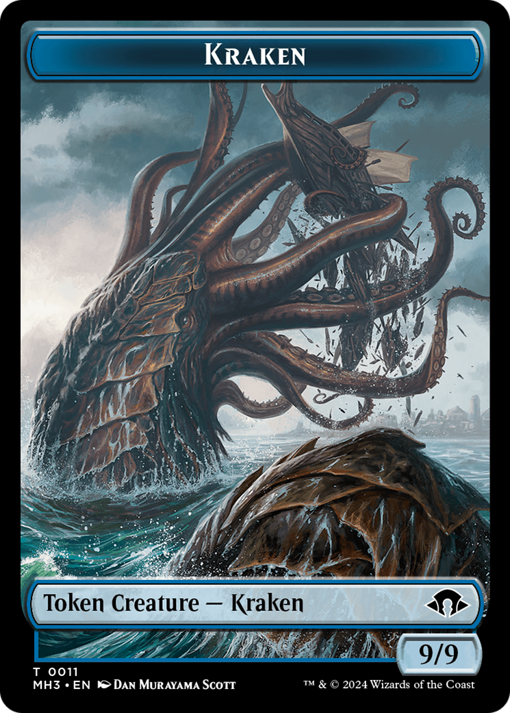 Eldrazi Spawn // Kraken Double-Sided Token [Modern Horizons 3 Tokens] | Golgari Games