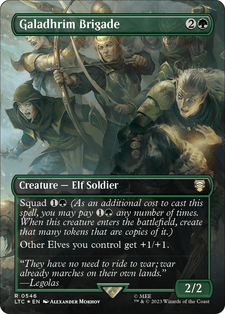 Galadhrim Brigade (Borderless) (Surge Foil) [The Lord of the Rings: Tales of Middle-Earth Commander] | Local Legends