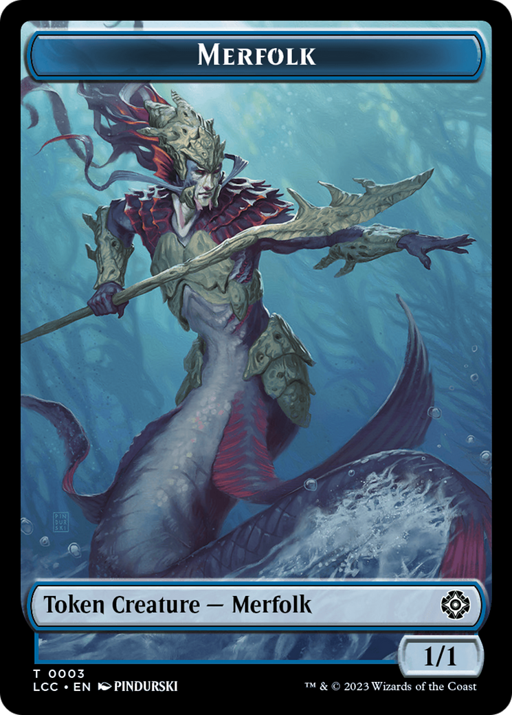 Frog Lizard // Merfolk (0003) Double-Sided Token [The Lost Caverns of Ixalan Commander Tokens] | Golgari Games