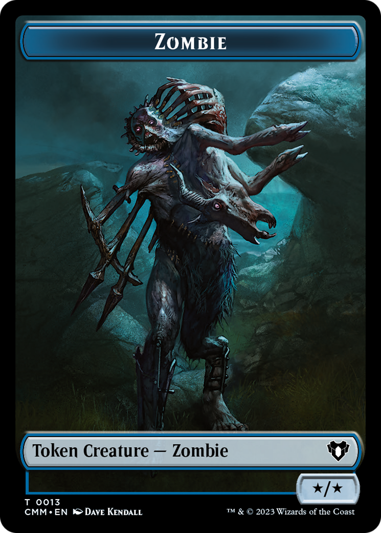 Spirit (0039) // Zombie (0013) Double-Sided Token [Commander Masters Tokens] | Golgari Games