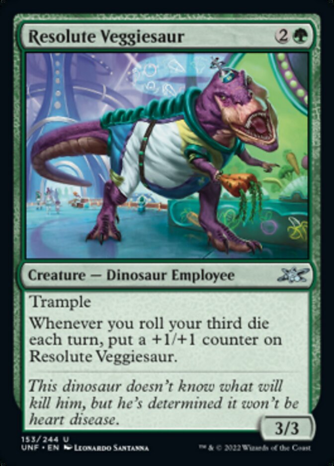 Resolute Veggiesaur [Unfinity] | Golgari Games