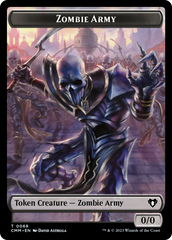 Human Warrior // Zombie Army Double-Sided Token [Commander Masters Tokens] | Local Legends