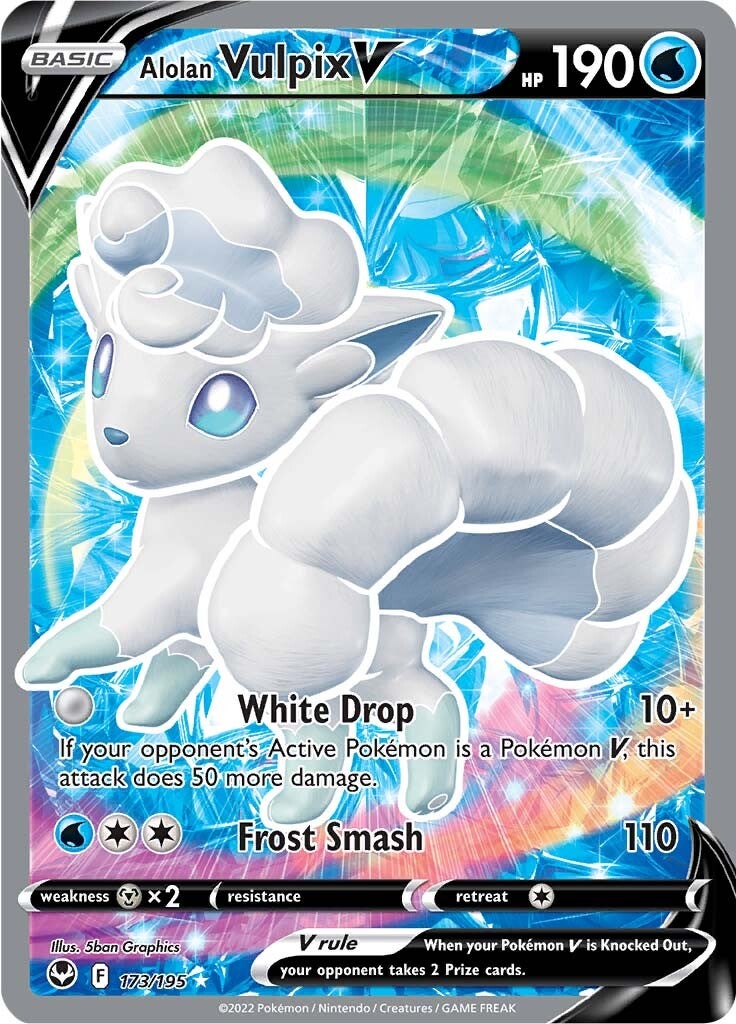 Alolan Vulpix V (173/195) [Sword & Shield: Silver Tempest] | Golgari Games