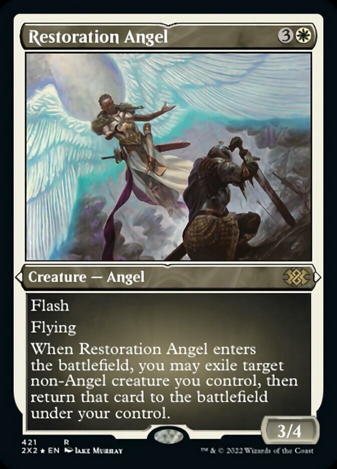 Restoration Angel (Foil Etched) [Double Masters 2022] | Local Legends