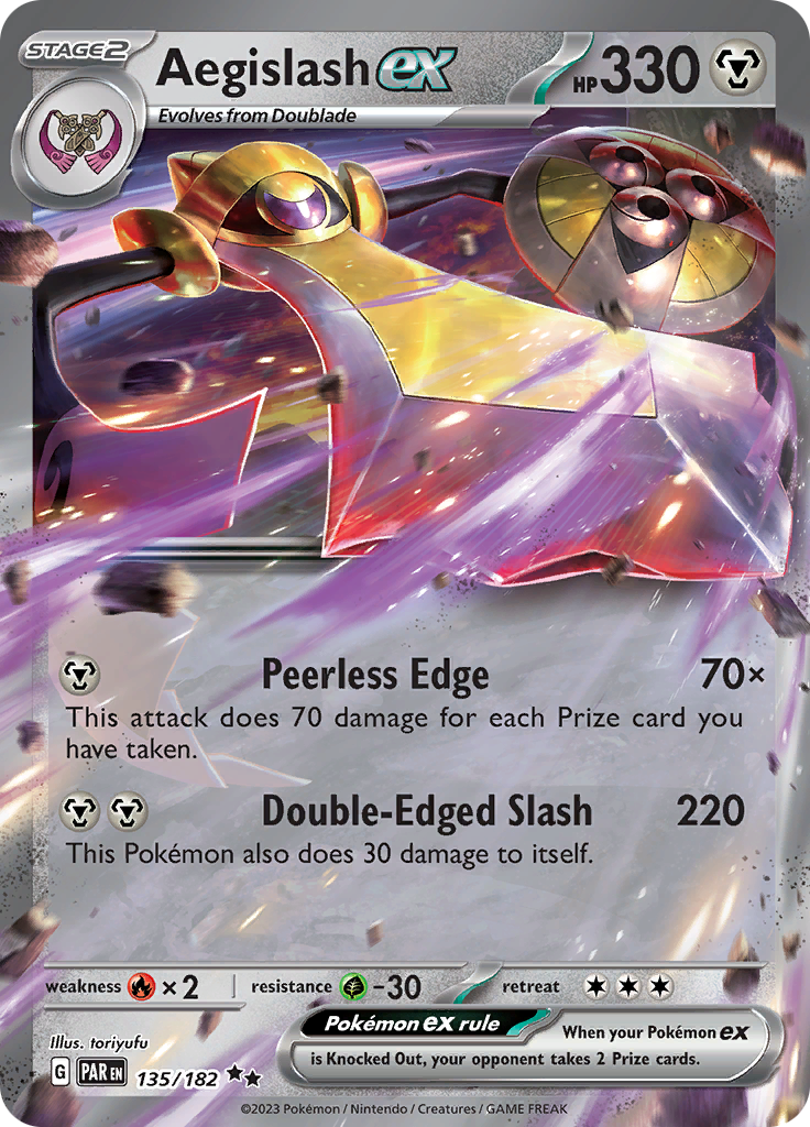 Aegislash ex (135/182) [Scarlet & Violet: Paradox Rift] | Golgari Games