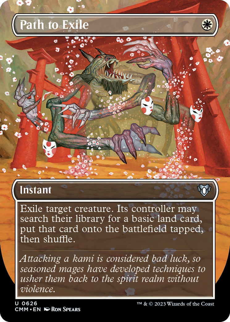 Path to Exile (Borderless Alternate Art) [Commander Masters] | Local Legends