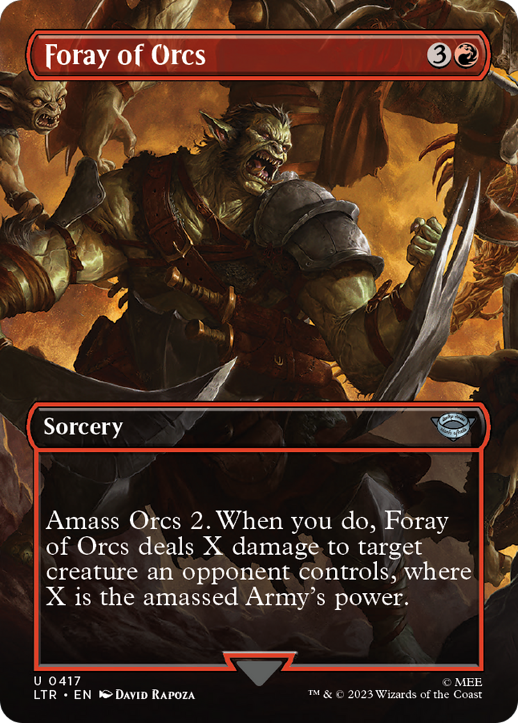 Foray of Orcs (Borderless Alternate Art) [The Lord of the Rings: Tales of Middle-Earth] | Local Legends