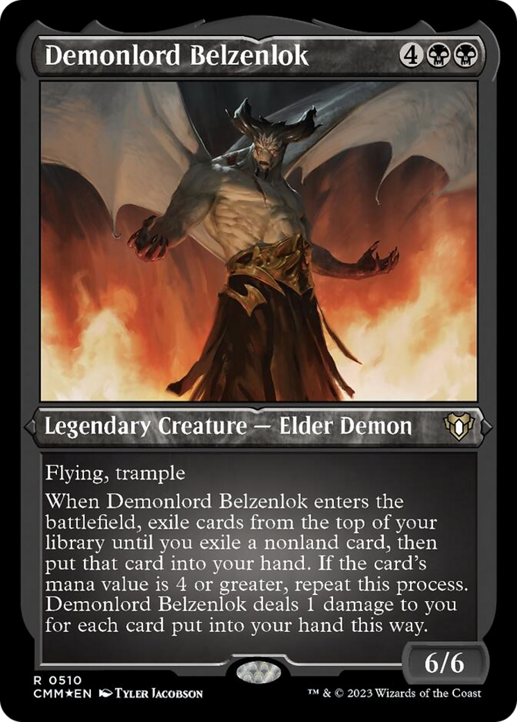 Demonlord Belzenlok (Foil Etched) [Commander Masters] | Local Legends