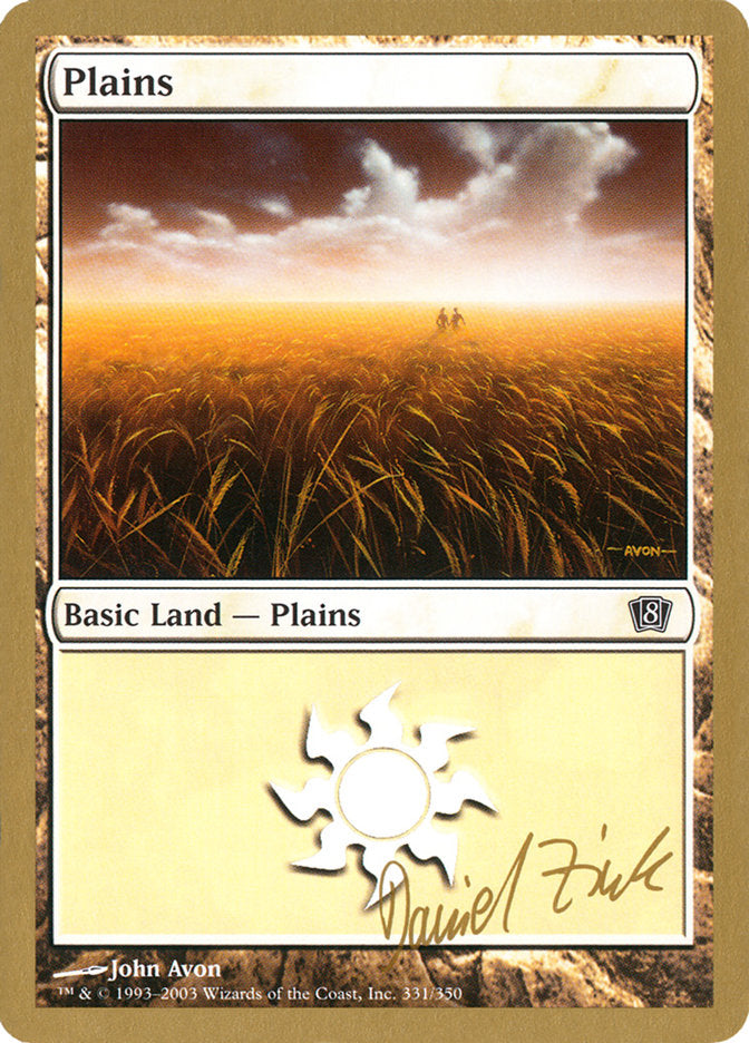 Plains (dz331) (Daniel Zink) [World Championship Decks 2003] | Golgari Games