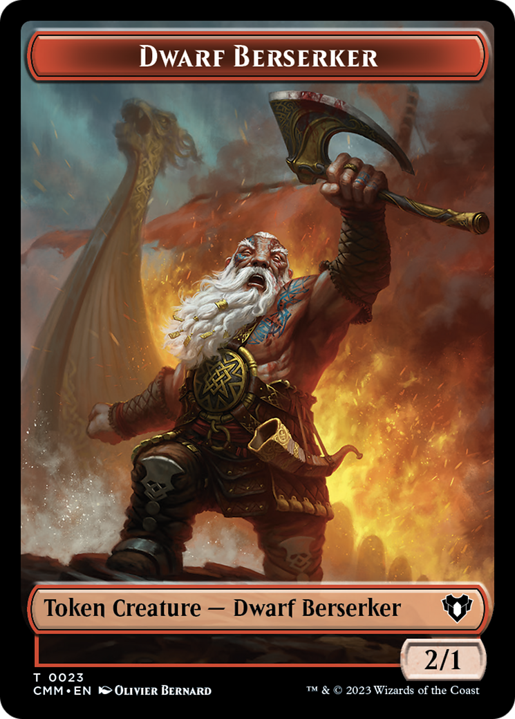 The Monarch // Dwarf Berserker Double-Sided Token [Commander Masters Tokens] | Local Legends