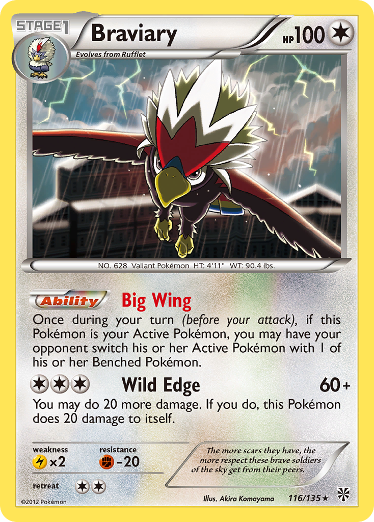 Braviary (116/135) [Black & White: Plasma Storm] | Local Legends