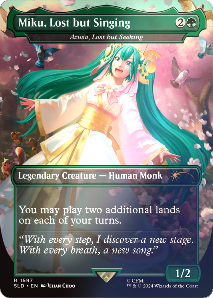 Miku, Lost but Singing - Azusa, Lost but Seeking (Rainbow Foil) [Secret Lair Drop Series] | Local Legends