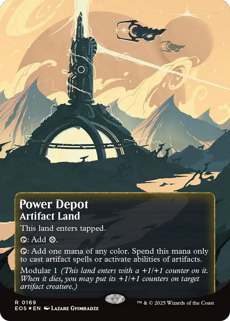 Power Depot (0169) (Borderless) (Galaxy Foil) [Edge of Eternities: Stellar Sights] | Local Legends