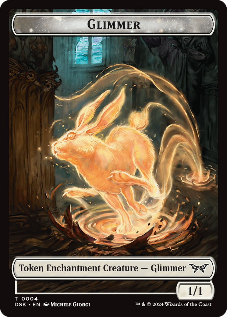 Glimmer // Shard Double-Sided Token [Duskmourn: House of Horror Tokens] | Golgari Games