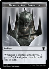 Garruk, Apex Predator Emblem // Saproling Double-Sided Token [Modern Horizons 3 Commander Tokens] | Local Legends