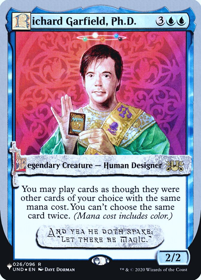 Richard Garfield, Ph.D. (Unfinity Foil Edition) [The List] | Golgari Games