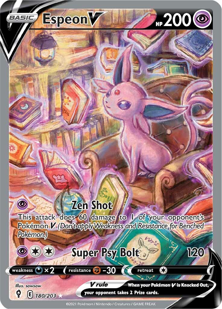 Espeon V (180/203) [Sword & Shield: Evolving Skies] | Golgari Games