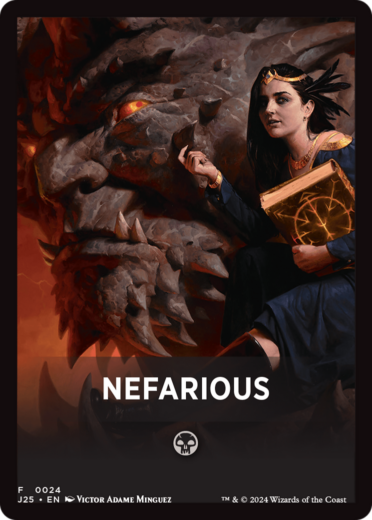Nefarious Theme Card [Foundations Jumpstart Front Cards] | Local Legends