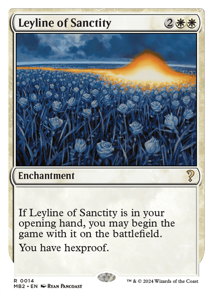 Leyline of Sanctity (White Border) [Mystery Booster 2] | Local Legends
