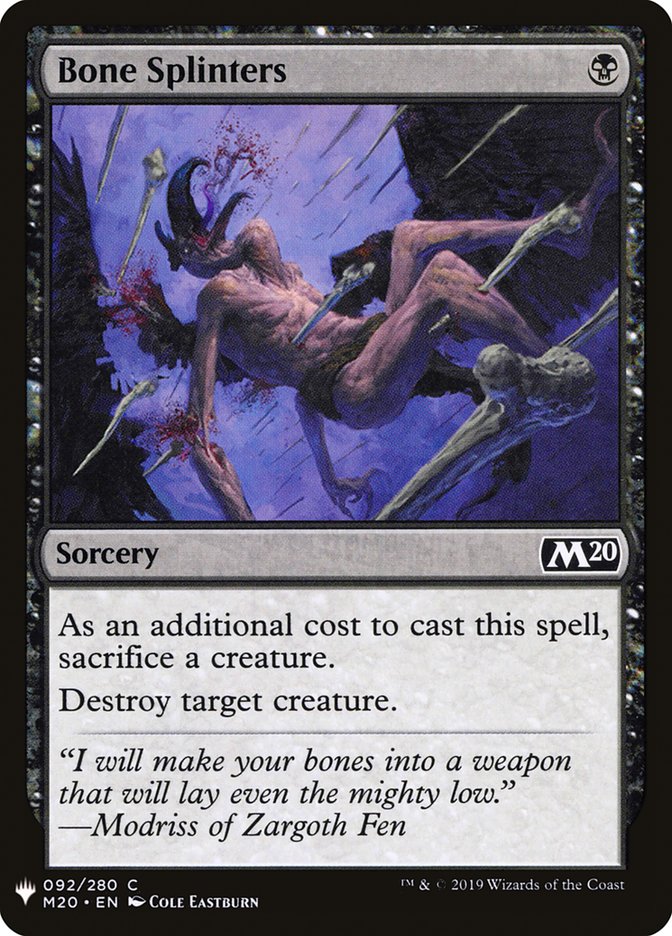 Bone Splinters [Mystery Booster] | Local Legends