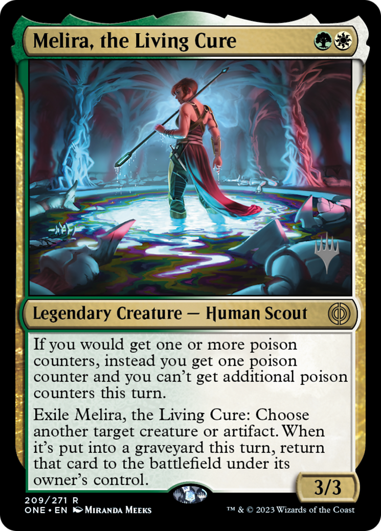 Melira, the Living Cure (Promo Pack) [Phyrexia: All Will Be One Promos] | Local Legends