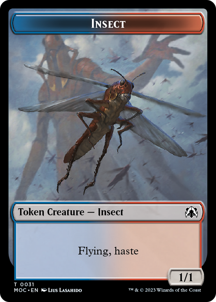 Soldier // Insect Double-Sided Token [March of the Machine Commander Tokens] | Local Legends
