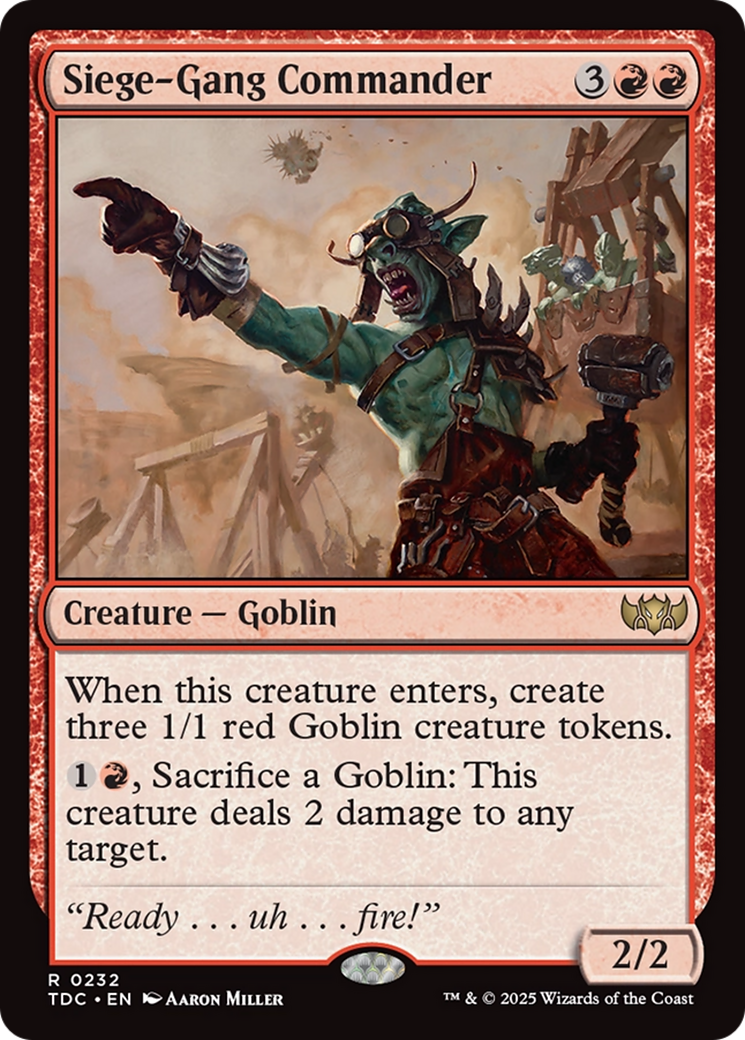 Siege-Gang Commander [Tarkir: Dragonstorm Commander] | Local Legends