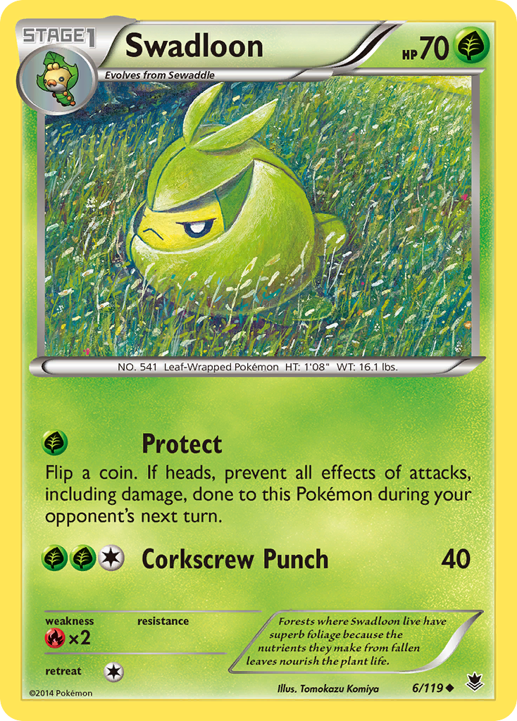 Swadloon (6/119) [XY: Phantom Forces] | Local Legends