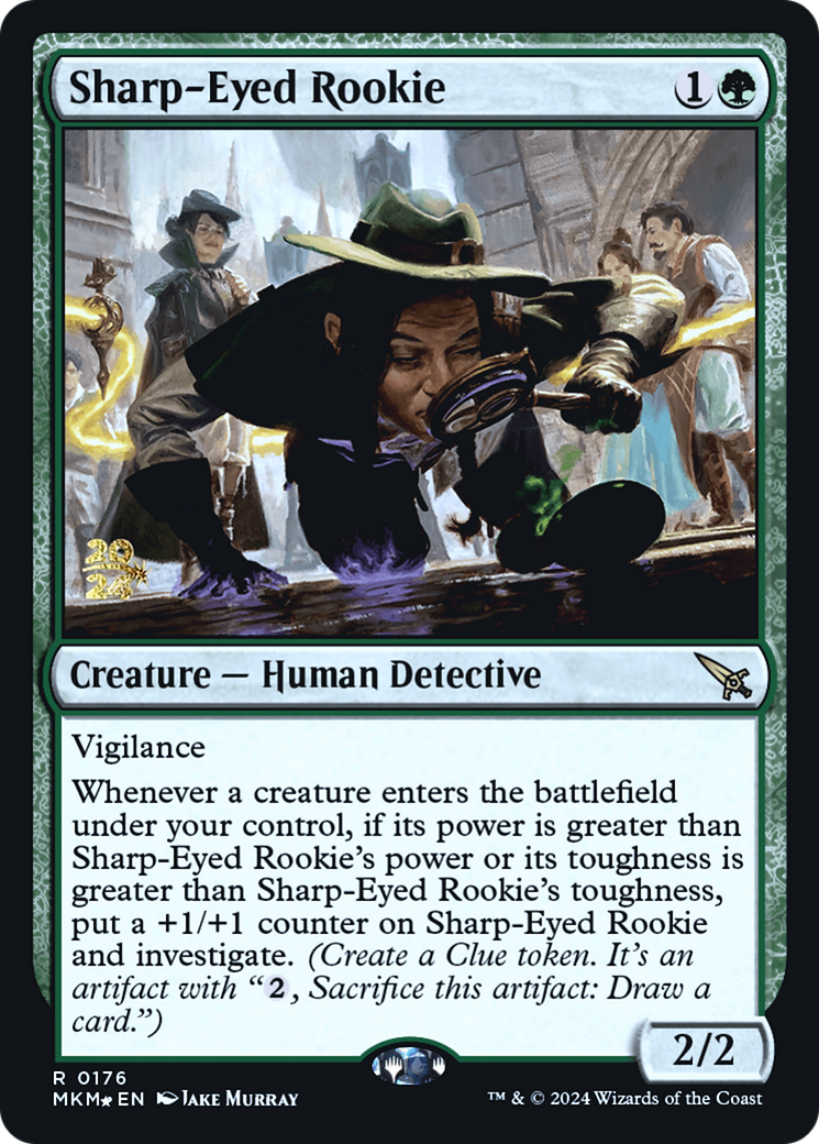 Sharp-Eyed Rookie [Murders at Karlov Manor Prerelease Promos] | Golgari Games