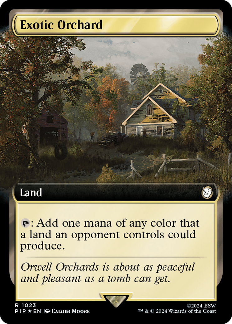 Exotic Orchard (Extended Art) (Surge Foil) [Fallout] | Golgari Games