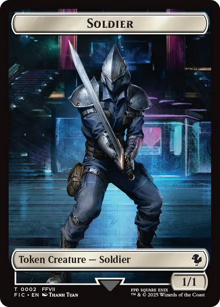 Soldier // Rebel Double-Sided Token [FINAL FANTASY Commander Tokens] | Local Legends