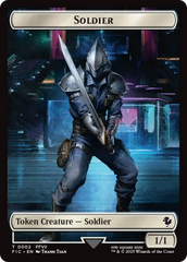 Soldier // Rebel Double-Sided Token [FINAL FANTASY Commander Tokens] | Local Legends