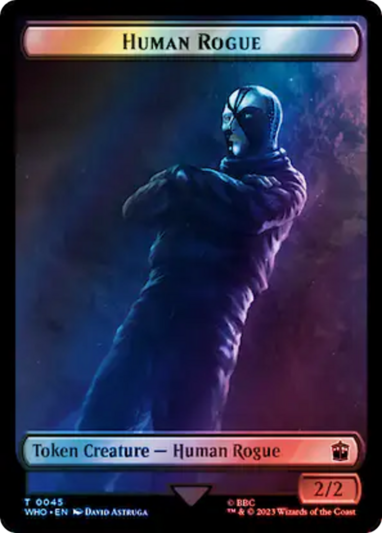 Human Rogue // Cyberman Double-Sided Token (Surge Foil) [Doctor Who Tokens] | Local Legends