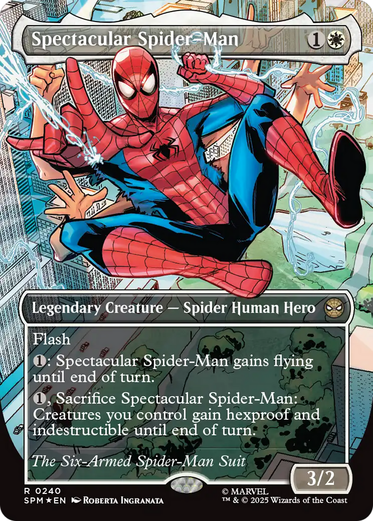Spectacular Spider-Man (0240) (Borderless) (Textured Foil) [Marvel's Spider-Man] | Local Legends
