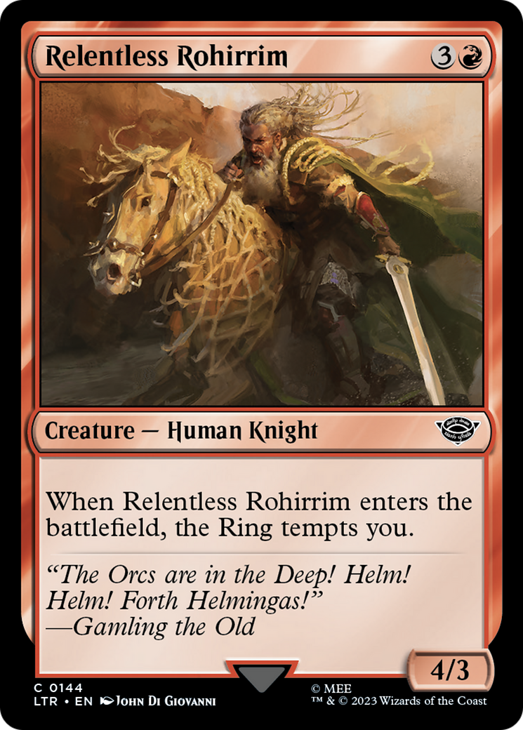 Relentless Rohirrim [The Lord of the Rings: Tales of Middle-Earth] | Golgari Games