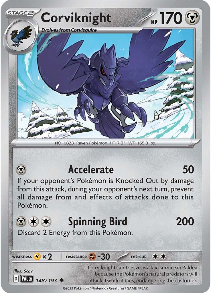 Corviknight (148/193) [Scarlet & Violet: Paldea Evolved] | Golgari Games