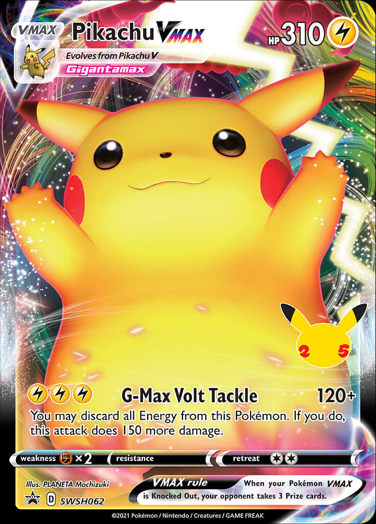 Pikachu VMAX (SWSH062) (Celebrations) [Sword & Shield: Black Star Promos] | Local Legends