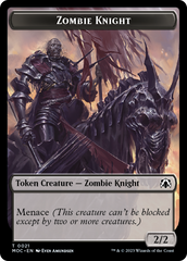 Zombie Knight // Human (6) Double-Sided Token [March of the Machine Commander Tokens] | Local Legends