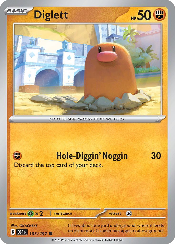 Diglett (103/197) [Scarlet & Violet: Obsidian Flames] | Golgari Games