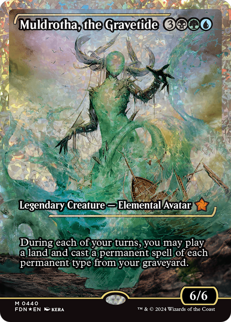 Muldrotha, the Gravetide (Showcase) (Fracture Foil) [Foundations] | Golgari Games