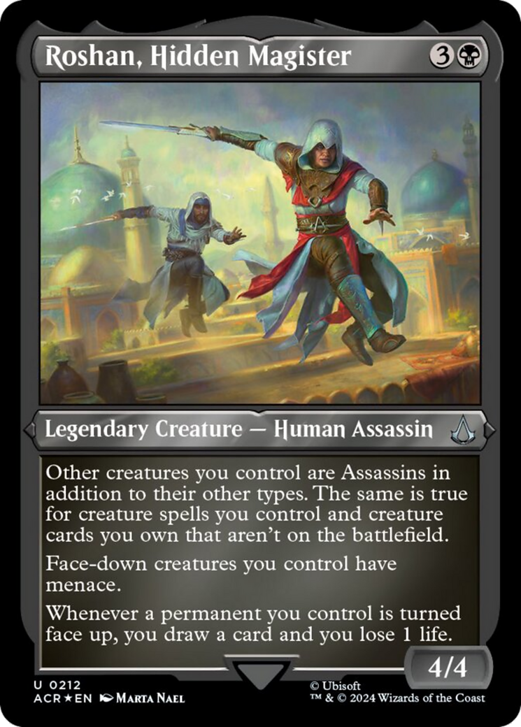 Roshan, Hidden Magister (Foil Etched) [Assassin's Creed] | Local Legends