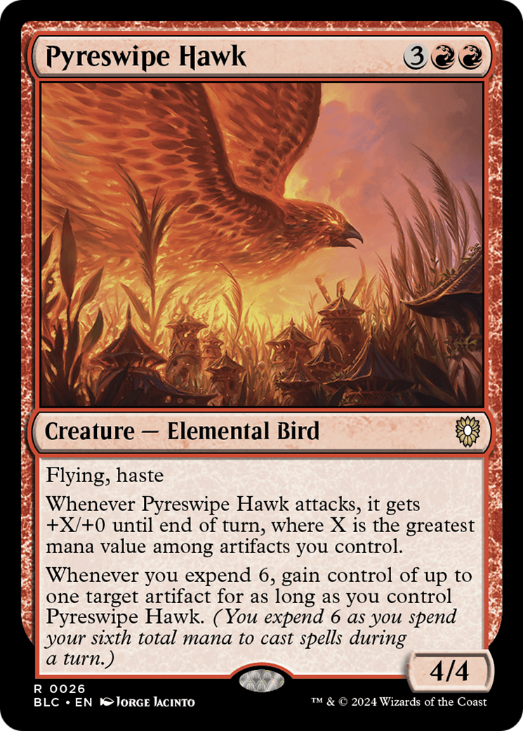 Pyreswipe Hawk [Bloomburrow Commander] | Golgari Games