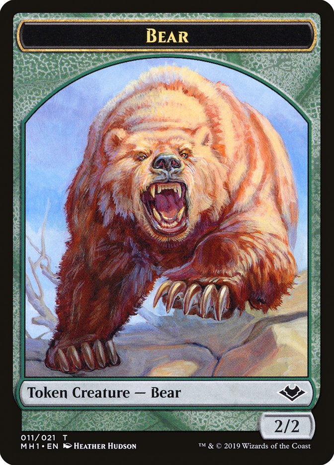 Zombie (007) // Bear (011) Double-Sided Token [Modern Horizons Tokens] | Golgari Games