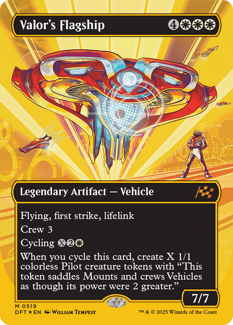 Valor's Flagship (Borderless) (First-Place Foil) [Aetherdrift] | Local Legends