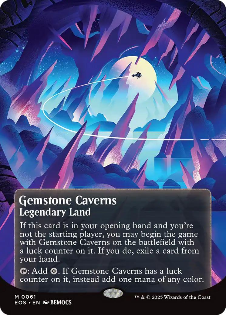 Gemstone Caverns (0061) (Borderless) [Edge of Eternities: Stellar Sights] | Local Legends