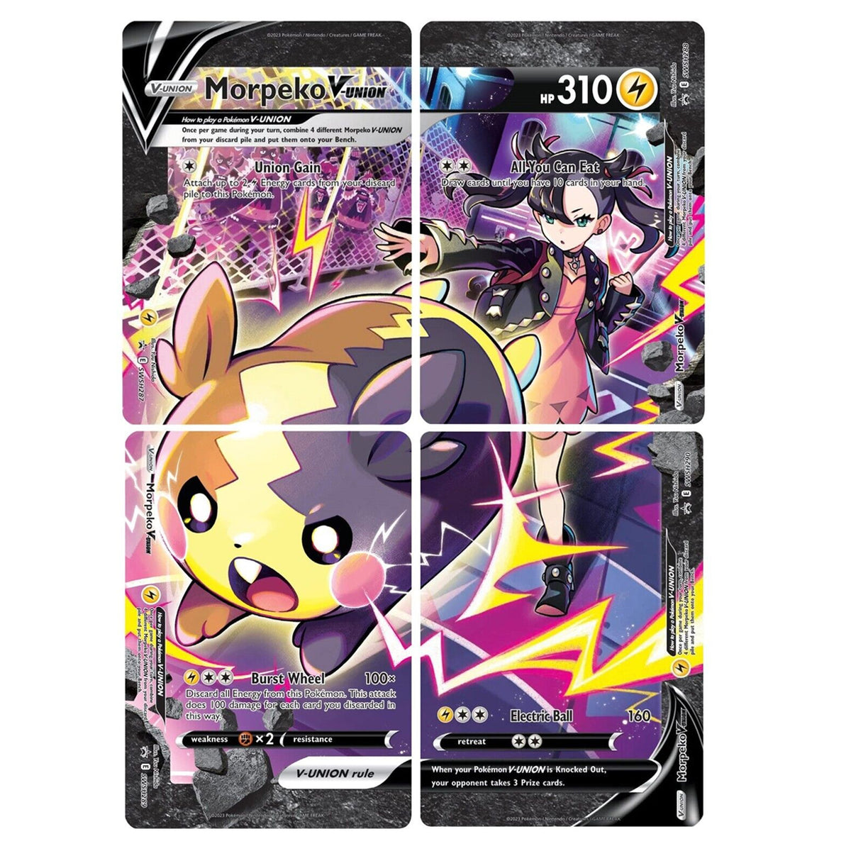 Morpeko V-Union (SWSH287-290) (Set of 4) [Sword & Shield: Black Star Promos] | Local Legends