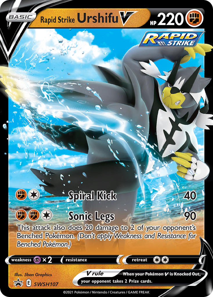 Rapid Strike Urshifu V (SWSH107) (Jumbo Card) [Sword & Shield: Black Star Promos] | Local Legends