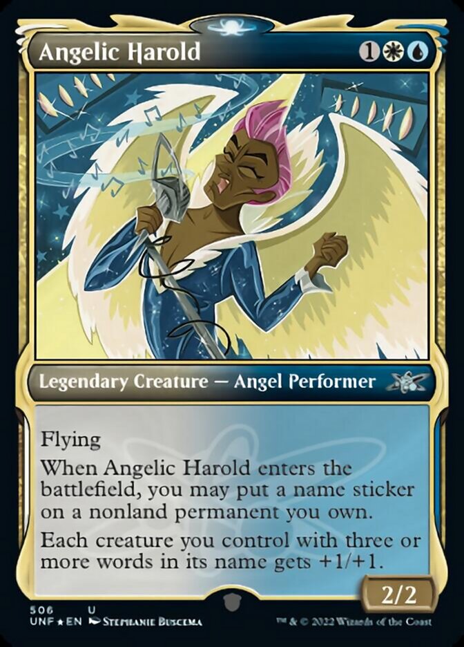 Angelic Harold (Showcase) (Galaxy Foil) [Unfinity] | Golgari Games