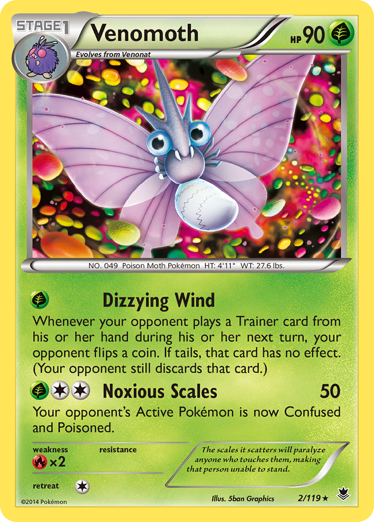 Venomoth (2/119) [XY: Phantom Forces] | Local Legends